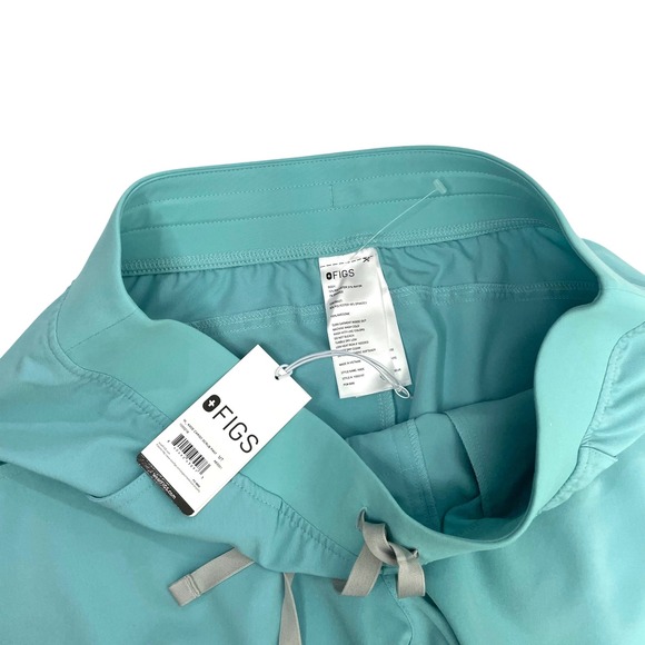 NEW Figs Kade Cargo Scrub Pants Size MT Tall turquoise green aqua blue - Picture 9 of 11